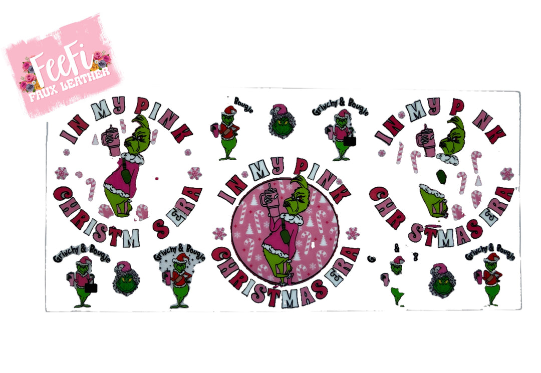Grinch Christmas UV DTF Cup Wrap – Easy Cup Wrap for Tumblers & Projects FeeFiFauxLeather