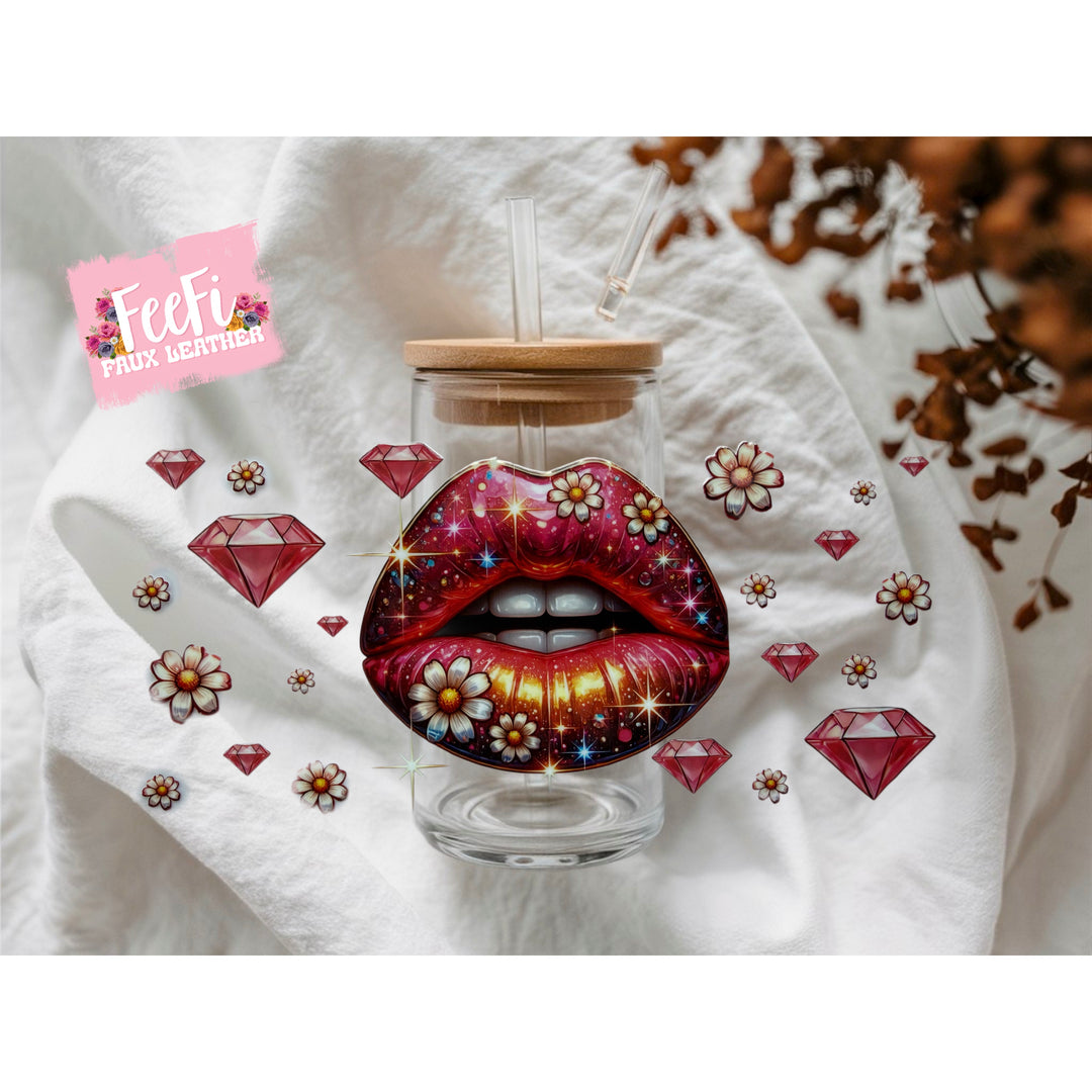 Lips UV DTF Cup Wrap – Easy Cup Wrap for Tumblers & Projects FeeFiFauxLeather