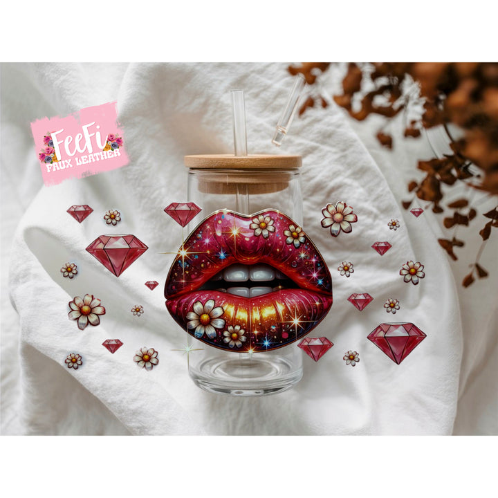 Lips UV DTF Cup Wrap – Easy Cup Wrap for Tumblers & Projects FeeFiFauxLeather