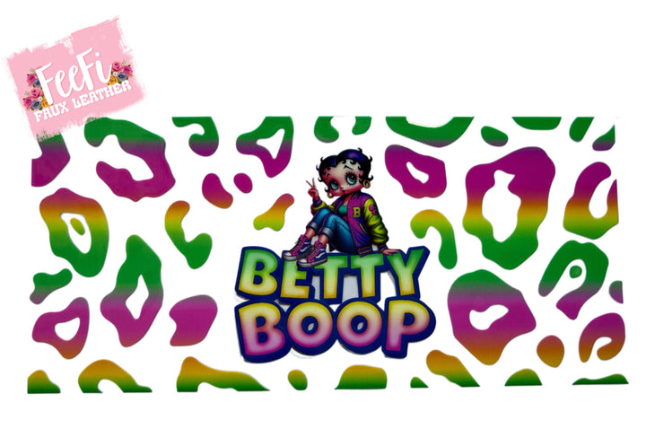Betty Boop UV DTF Cup Wrap – Easy Cup Wrap for Tumblers & Projects FeeFiFauxLeather