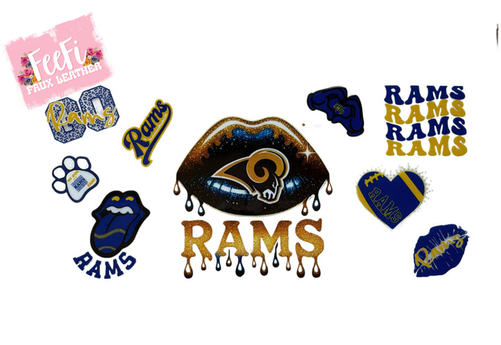 Rams Football UV DTF Cup Wrap – Easy Cup Wrap for Tumblers & Projects FeeFiFauxLeather