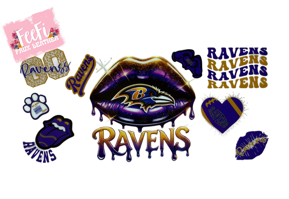 Ravens Football UV DTF Cup Wrap – Easy Cup Wrap for Tumblers & Projects FeeFiFauxLeather