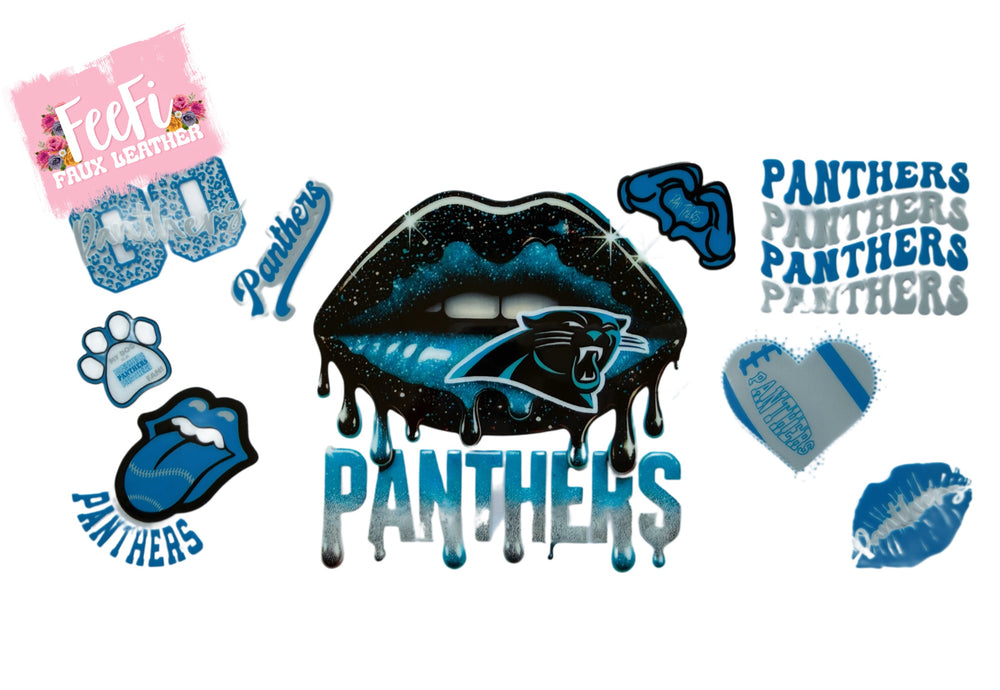 Panthers Football UV DTF Cup Wrap – Easy Cup Wrap for Tumblers & Projects FeeFiFauxLeather