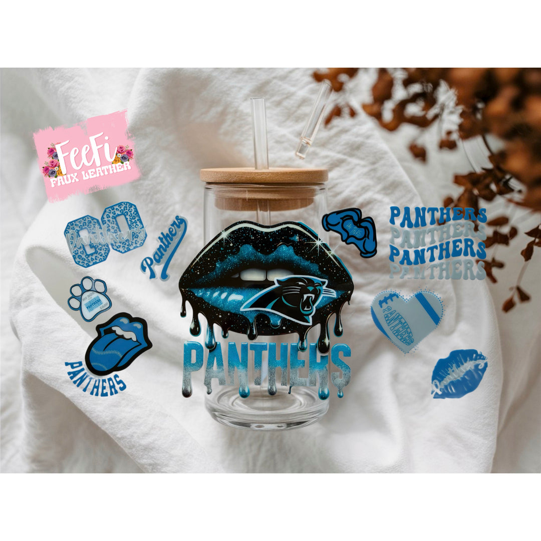 Panthers Football UV DTF Cup Wrap – Easy Cup Wrap for Tumblers & Projects FeeFiFauxLeather