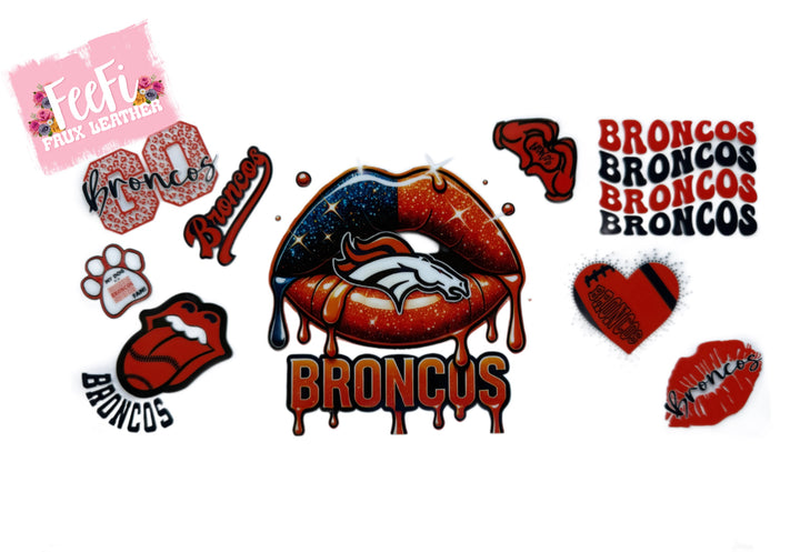 Broncos Football UV DTF Cup Wrap – Easy Cup Wrap for Tumblers & Projects FeeFiFauxLeather