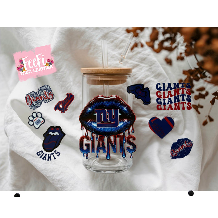 Giants Football UV DTF Cup Wrap – Easy Cup Wrap for Tumblers & Projects FeeFiFauxLeather