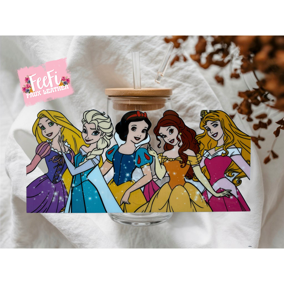 Princesses UV DTF Cup Wrap – Easy Cup Wrap for Tumblers & Projects FeeFiFauxLeather