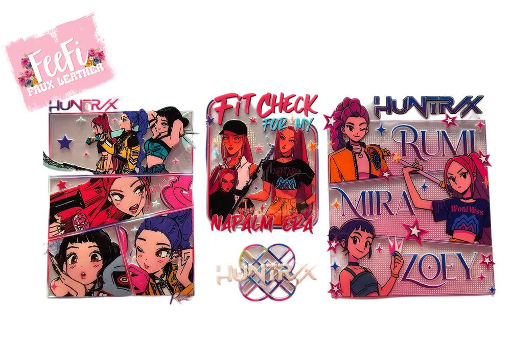 K-Pop Huntrix UV DTF Cup Wrap – Easy Cup Wrap for Tumblers & Projects FeeFiFauxLeather