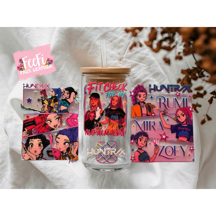 K-Pop Huntrix UV DTF Cup Wrap – Easy Cup Wrap for Tumblers & Projects FeeFiFauxLeather
