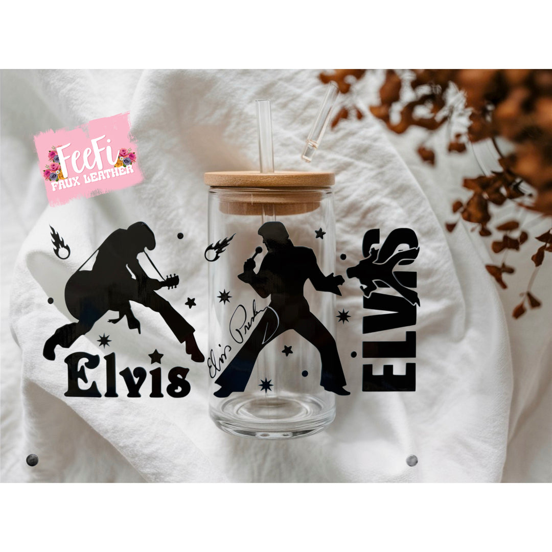 Elvis UV DTF Cup Wrap – Easy Cup Wrap for Tumblers & Projects FeeFiFauxLeather