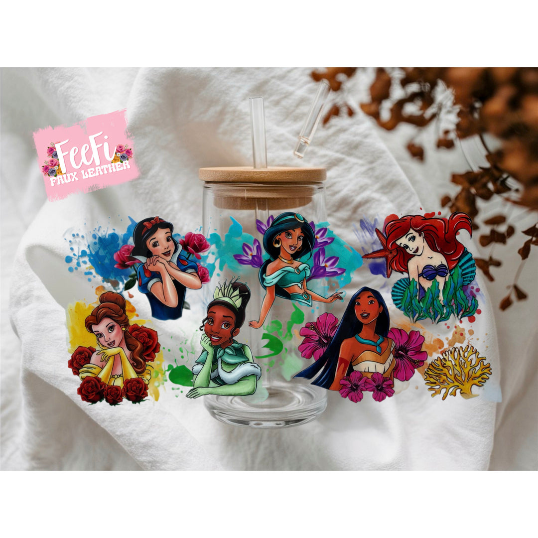 Princesses UV DTF Cup Wrap – Easy Cup Wrap for Tumblers & Projects FeeFiFauxLeather