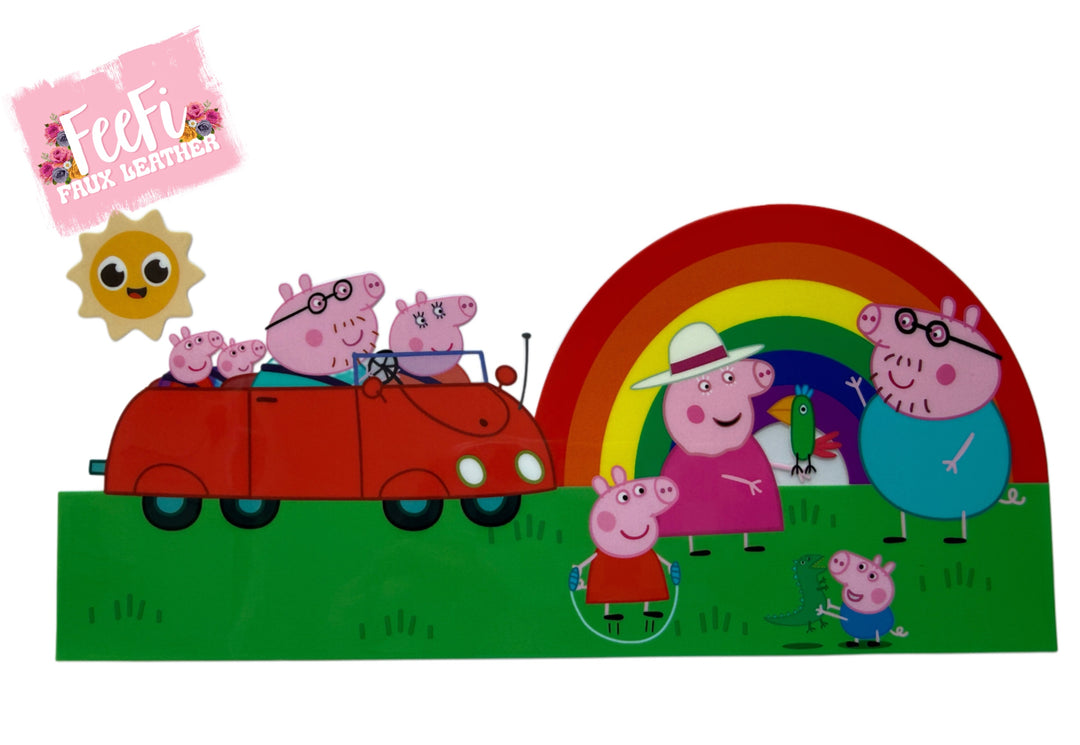 Peppa Pig UV DTF Cup Wrap – Easy Cup Wrap for Tumblers & Projects FeeFiFauxLeather