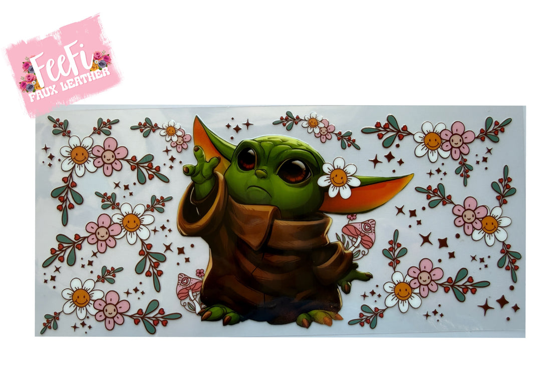 Yoda UV DTF Cup Wrap – Easy Cup Wrap for Tumblers & Projects FeeFiFauxLeather