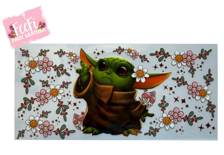 Yoda UV DTF Cup Wrap – Easy Cup Wrap for Tumblers & Projects FeeFiFauxLeather