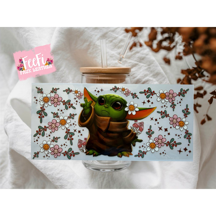 Yoda UV DTF Cup Wrap – Easy Cup Wrap for Tumblers & Projects FeeFiFauxLeather