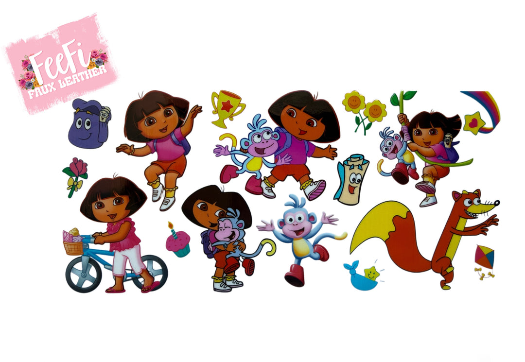 Dora UV DTF Cup Wrap – Easy Cup Wrap for Tumblers & Projects FeeFiFauxLeather