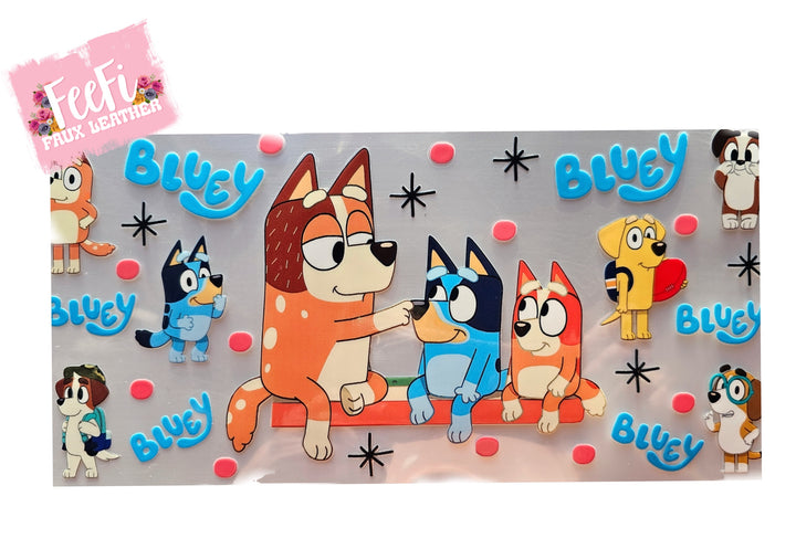 Blue Dog UV DTF Cup Wrap – Easy Cup Wrap for Tumblers & Projects FeeFiFauxLeather