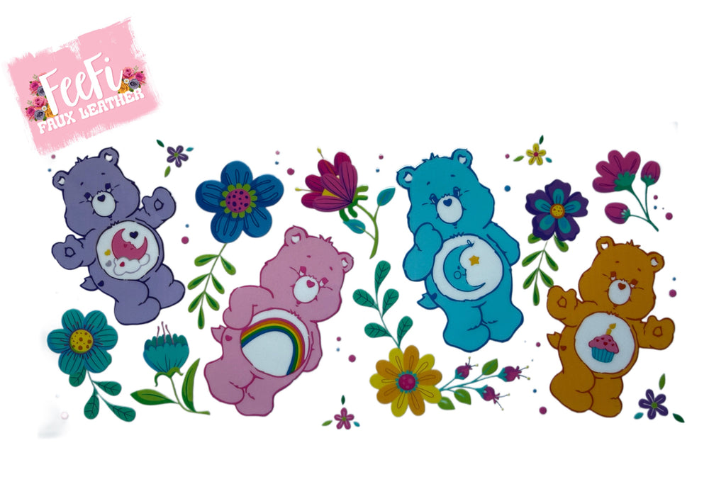 Rainbow Bears UV DTF Cup Wrap – Easy Cup Wrap for Tumblers & Projects FeeFiFauxLeather