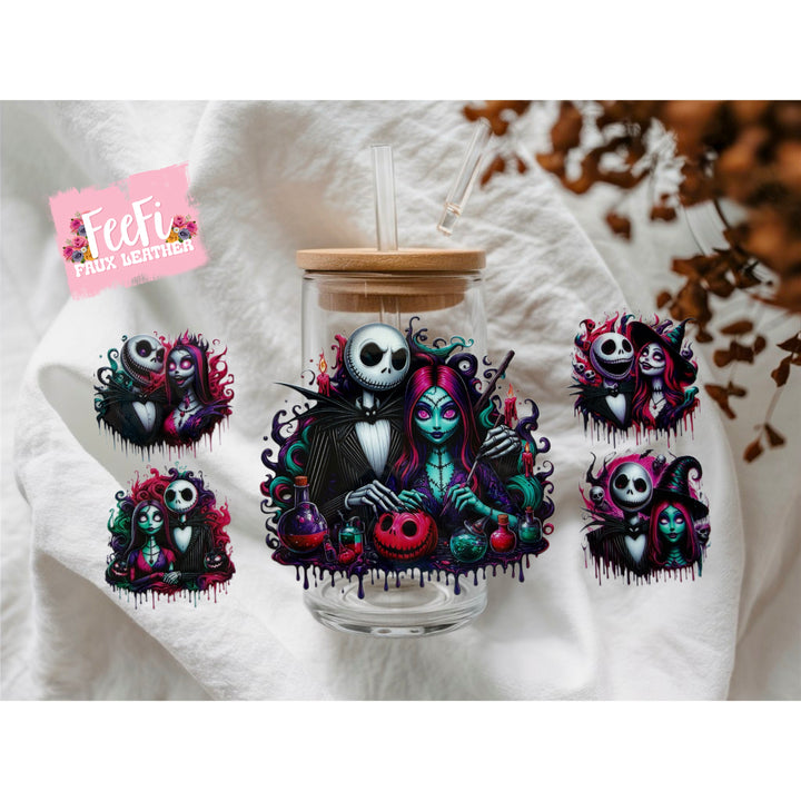 Nightmare Before Christmas UV DTF Cup Wrap – Easy Cup Wrap for Tumblers & Projects FeeFiFauxLeather