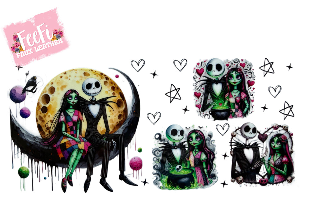 Nightmare Before Christmas UV DTF Cup Wrap – Easy Cup Wrap for Tumblers & Projects FeeFiFauxLeather