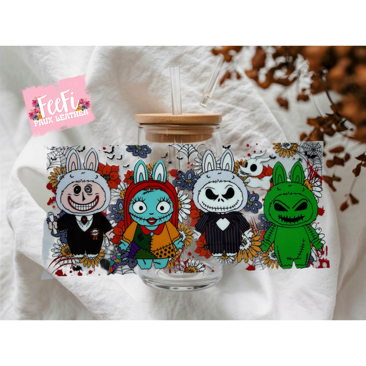 Halloween Charactes UV DTF Cup Wrap – Easy Cup Wrap for Tumblers & Projects FeeFiFauxLeather