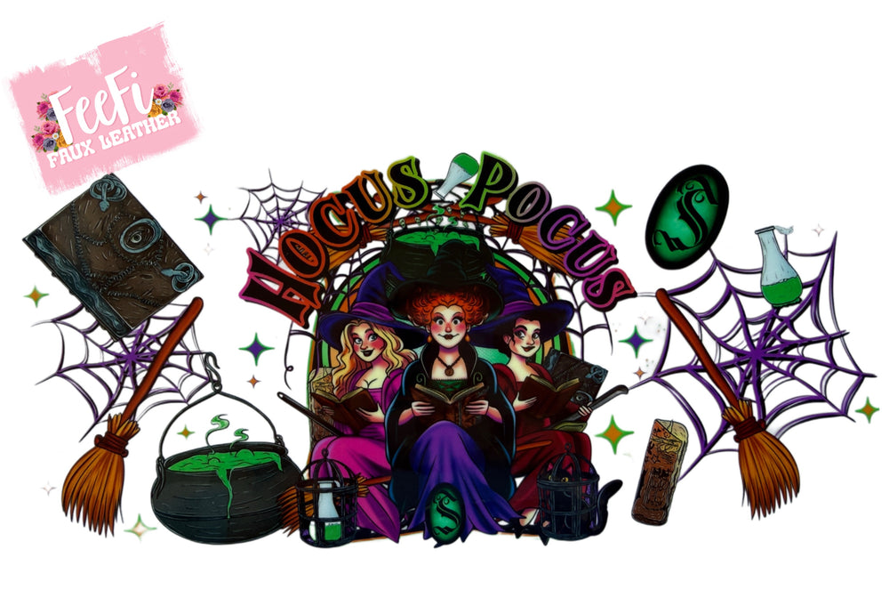 Hocus Pocus UV DTF Cup Wrap – Easy Cup Wrap for Tumblers & Projects FeeFiFauxLeather