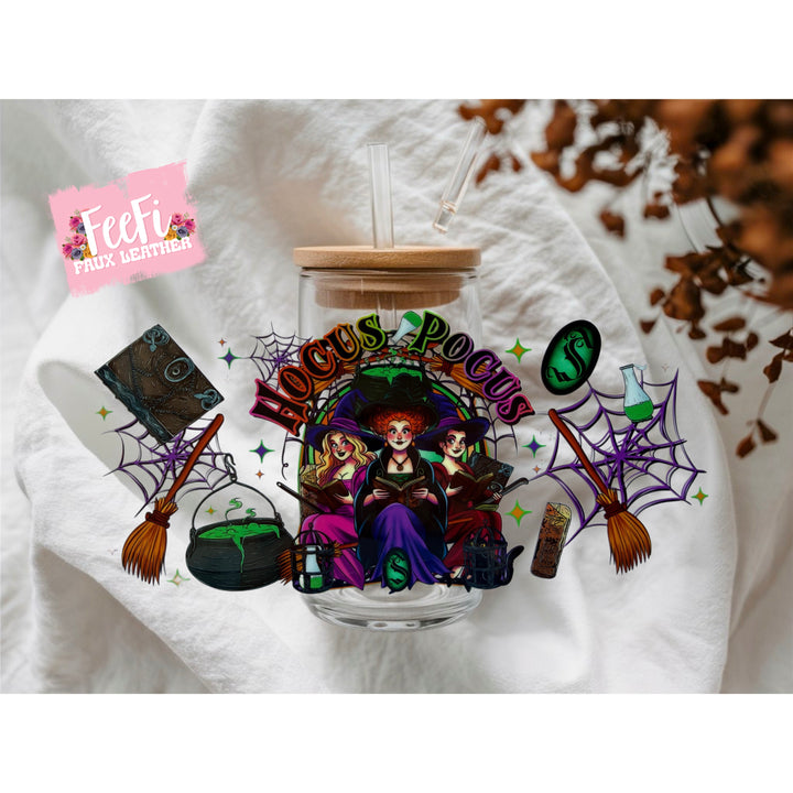 Hocus Pocus UV DTF Cup Wrap – Easy Cup Wrap for Tumblers & Projects FeeFiFauxLeather