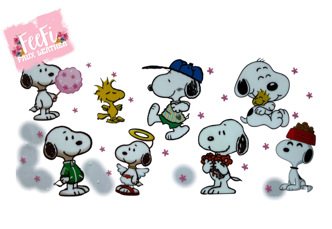 Snoopy UV DTF Cup Wrap – Easy Cup Wrap for Tumblers & Projects FeeFiFauxLeather