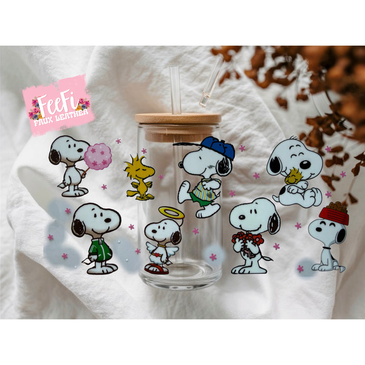 Snoopy UV DTF Cup Wrap – Easy Cup Wrap for Tumblers & Projects FeeFiFauxLeather