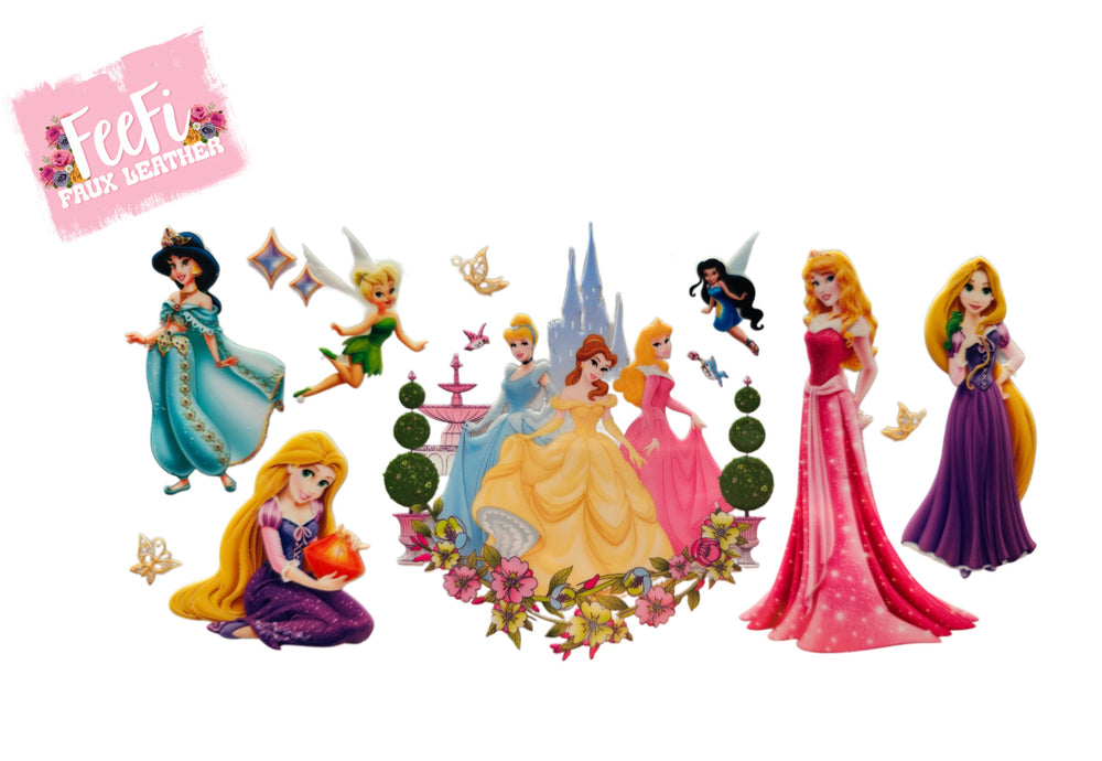 Princess UV DTF Cup Wrap – Easy Cup Wrap for Tumblers & Projects FeeFiFauxLeather