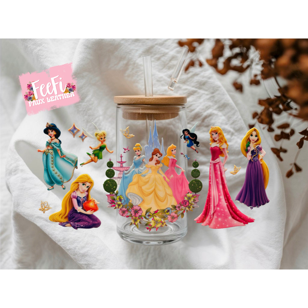 Princess UV DTF Cup Wrap – Easy Cup Wrap for Tumblers & Projects FeeFiFauxLeather