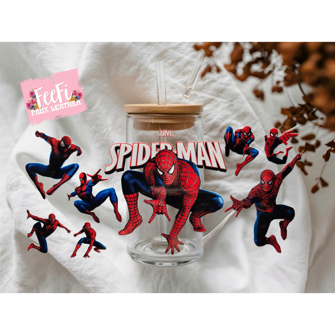 Spiderman UV DTF Cup Wrap – Easy Cup Wrap for Tumblers & Projects FeeFiFauxLeather