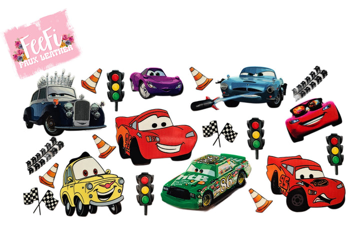 Cars UV DTF Cup Wrap – Easy Cup Wrap for Tumblers & Projects FeeFiFauxLeather