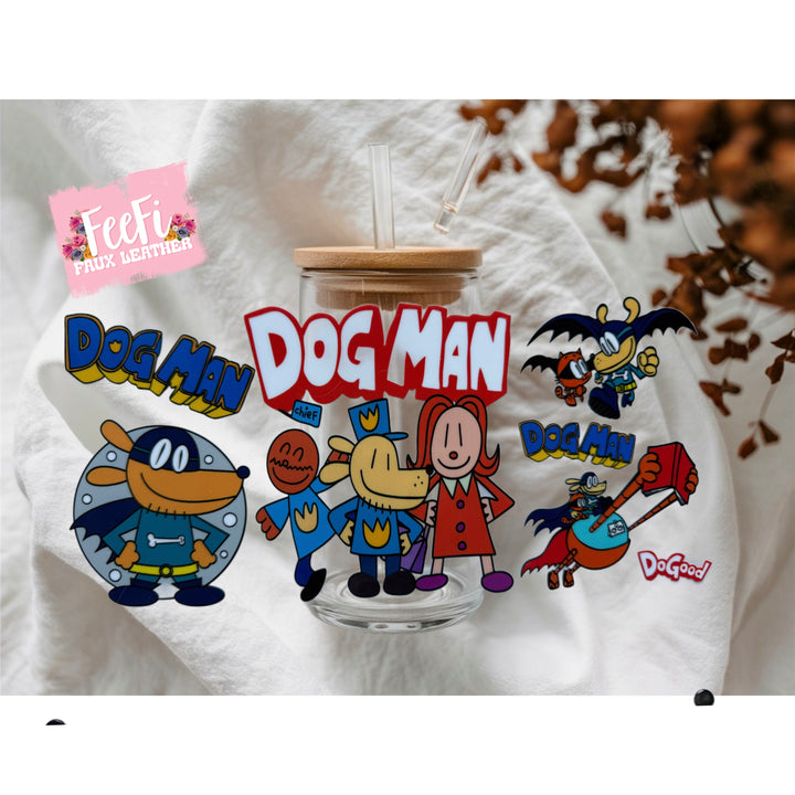 DogMan UV DTF Cup Wrap – Easy Cup Wrap for Tumblers & Projects FeeFiFauxLeather