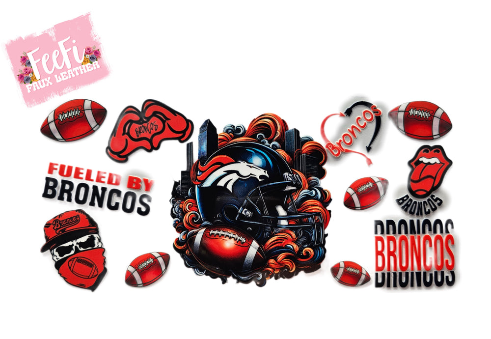 Broncos Football UV DTF Cup Wrap – Easy Cup Wrap for Tumblers & Projects FeeFiFauxLeather