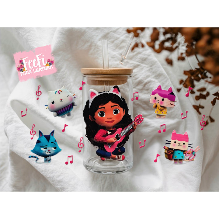 Gabby’s Dollhouse UV DTF Cup Wrap – Easy Cup Wrap for Tumblers & Projects FeeFiFauxLeather