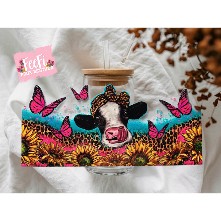Cow UV DTF Cup Wrap – Easy Cup Wrap for Tumblers & Projects FeeFiFauxLeather