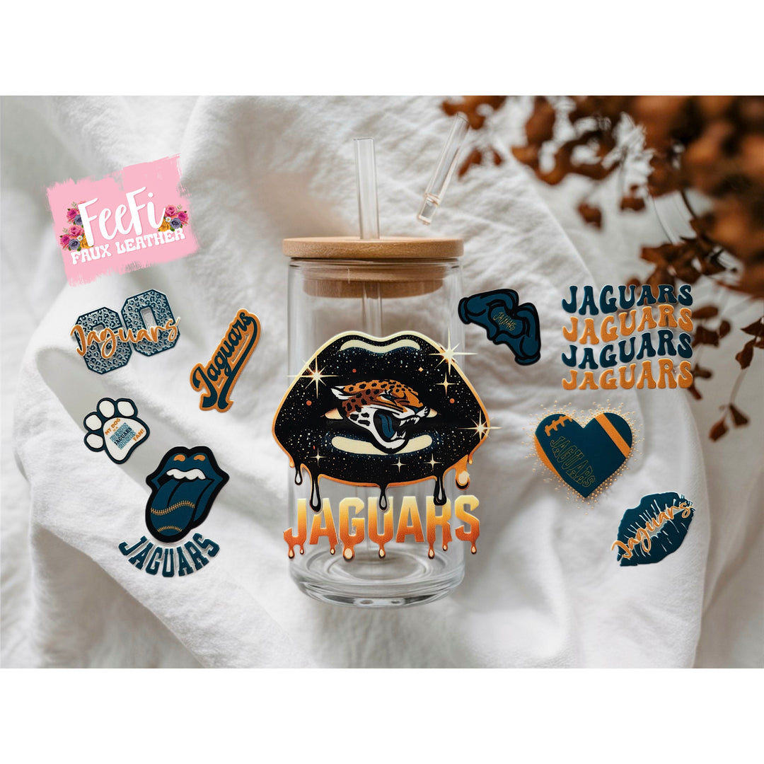 Jaguars Football UV DTF Cup Wrap – Easy Cup Wrap for Tumblers & Projects FeeFiFauxLeather