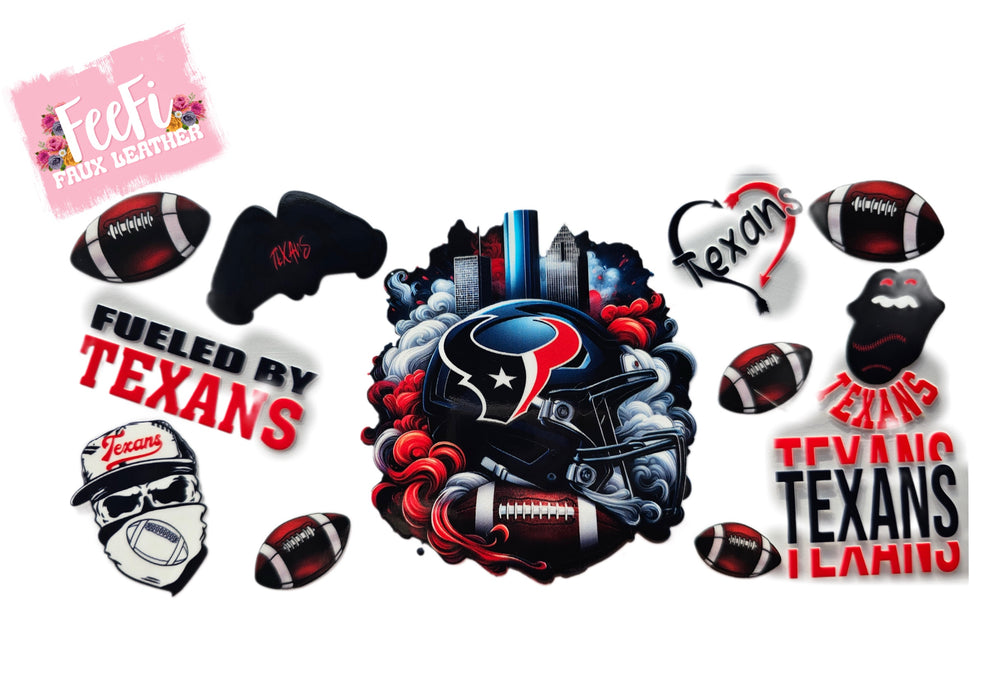 Texans Football UV DTF Cup Wrap – Easy Cup Wrap for Tumblers & Projects FeeFiFauxLeather