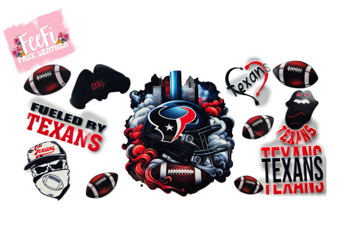 Texans Football UV DTF Cup Wrap – Easy Cup Wrap for Tumblers & Projects FeeFiFauxLeather