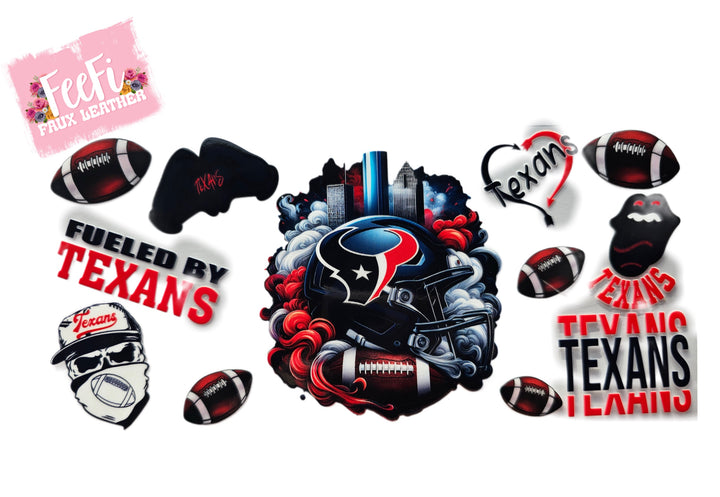 Texans Football UV DTF Cup Wrap – Easy Cup Wrap for Tumblers & Projects FeeFiFauxLeather