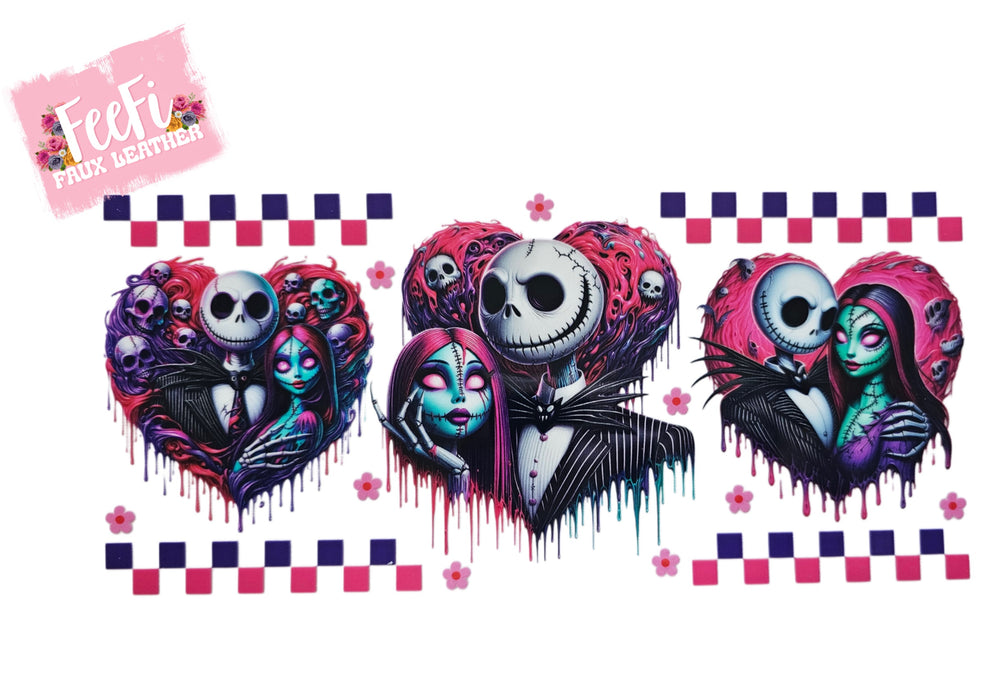 Nightmare Before Christmas UV DTF Cup Wrap – Easy Cup Wrap for Tumblers & Projects FeeFiFauxLeather