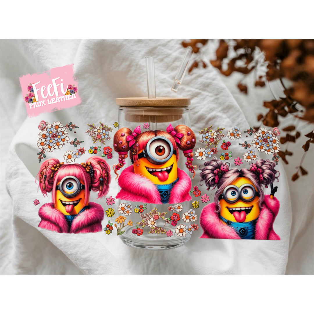 Minions UV DTF Cup Wrap – Character Cup Wrap Design for Tumblers & Cups FeeFiFauxLeather