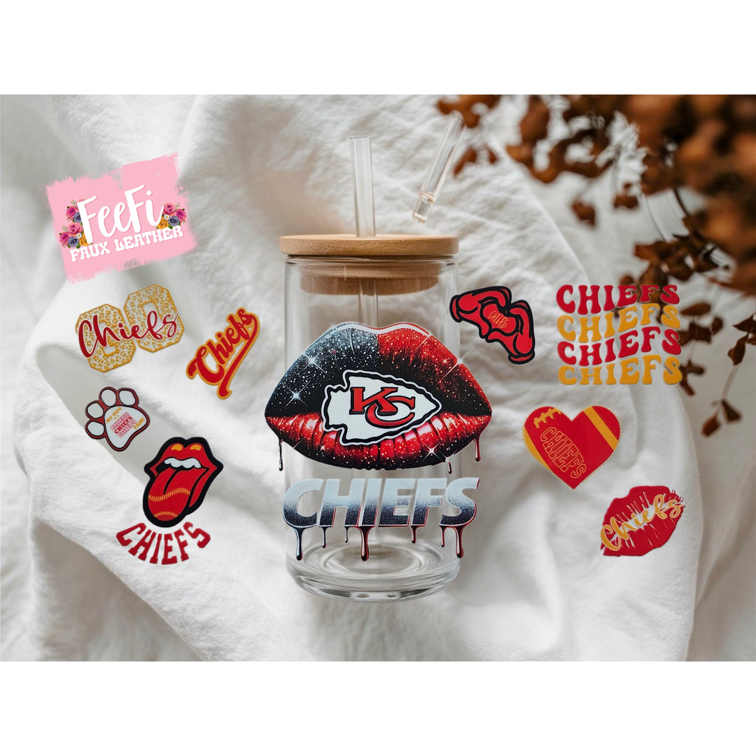 Chiefs Football UV DTF Cup Wrap – Easy Cup Wrap for Tumblers & Projects FeeFiFauxLeather
