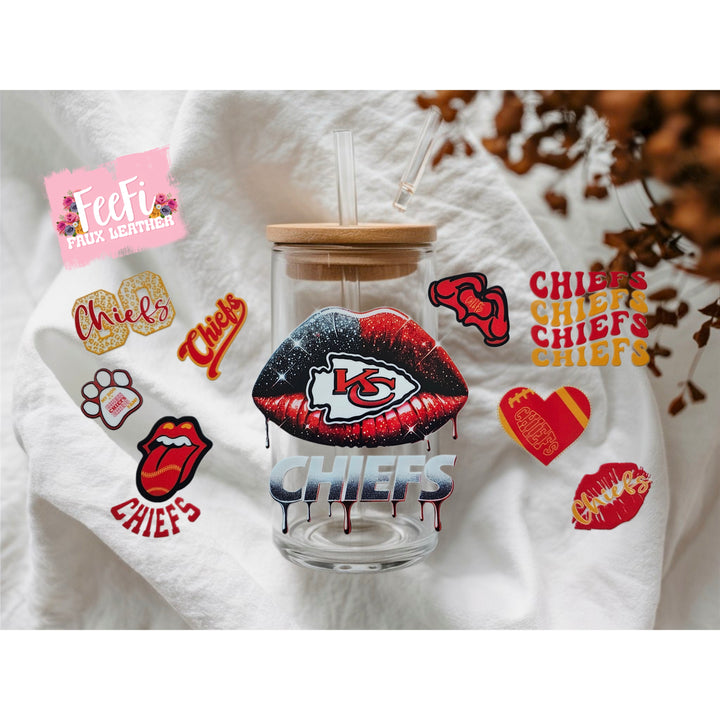 Chiefs Football UV DTF Cup Wrap – Easy Cup Wrap for Tumblers & Projects FeeFiFauxLeather