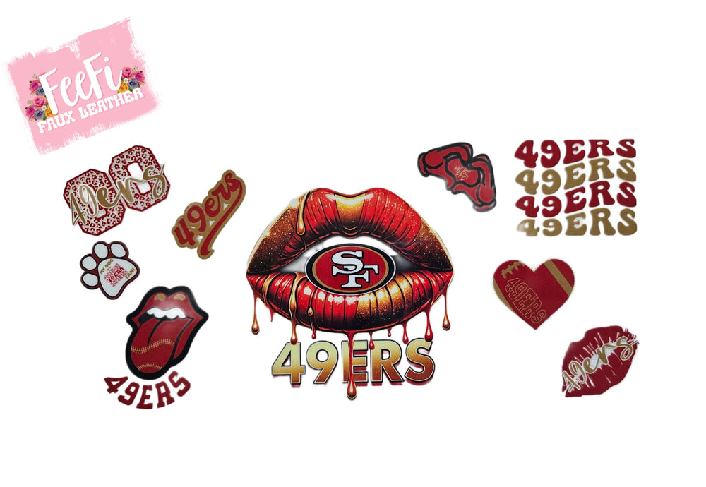 49ers Football UV DTF Cup Wrap – Easy Cup Wrap for Tumblers & Projects FeeFiFauxLeather