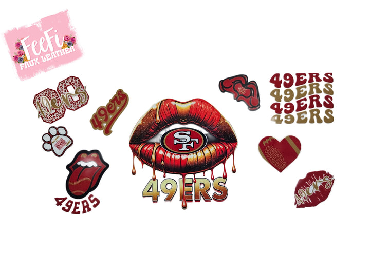 49ers Football UV DTF Cup Wrap – Easy Cup Wrap for Tumblers & Projects FeeFiFauxLeather
