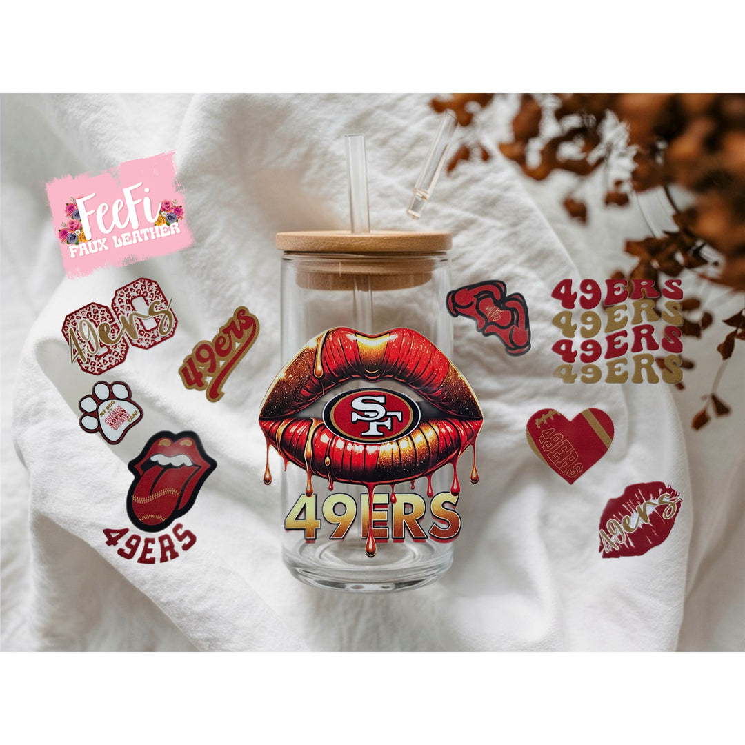 49ers Football UV DTF Cup Wrap – Easy Cup Wrap for Tumblers & Projects FeeFiFauxLeather