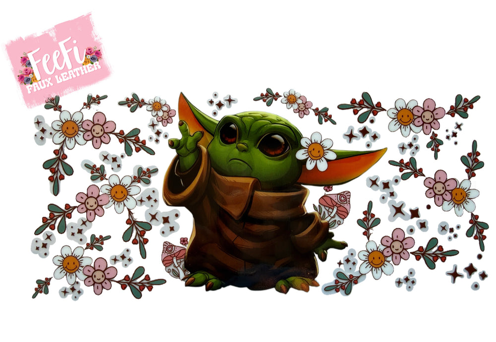 Yoda UV DTF Cup Wrap – Easy Cup Wrap for Tumblers & Projects FeeFiFauxLeather