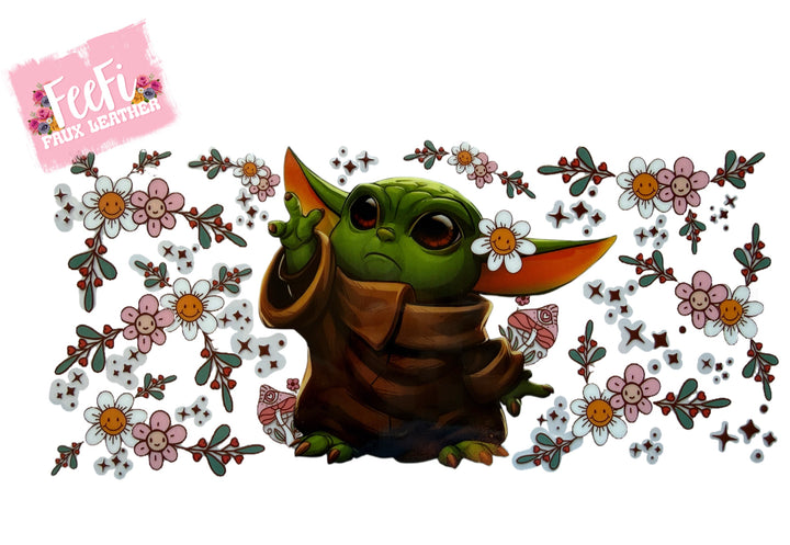 Yoda UV DTF Cup Wrap – Easy Cup Wrap for Tumblers & Projects FeeFiFauxLeather